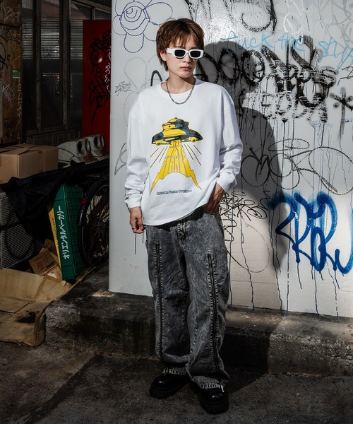 En serio TOKYO tシャツ 「SIDEWAYSTANCE」UFO長袖Tシャツ メンズ
