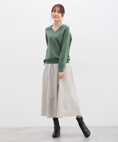 「Honeys」 「GLACIER」長袖ニット L アイボリー レディース_画像9