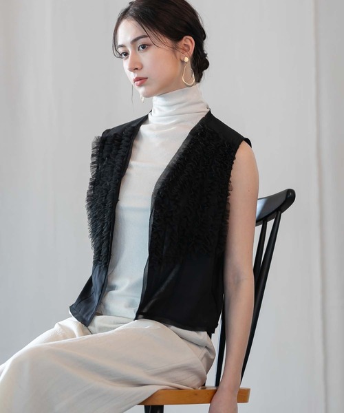 「RAW FUDGE」 ベスト M ブラック レディース_画像4