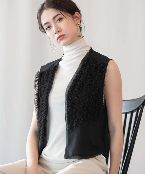 「RAW FUDGE」 ベスト M ブラック レディース_画像5