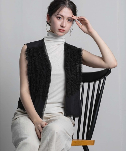 「RAW FUDGE」 ベスト M ブラック レディース_画像8