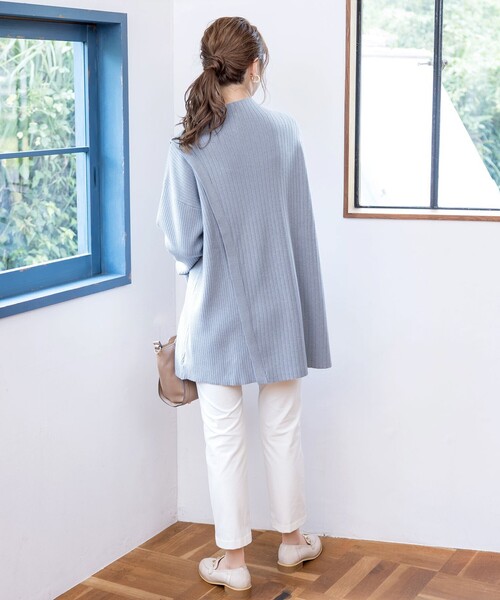 「Tiaclasse」 長袖ニット M ワインレッド レディース_画像8