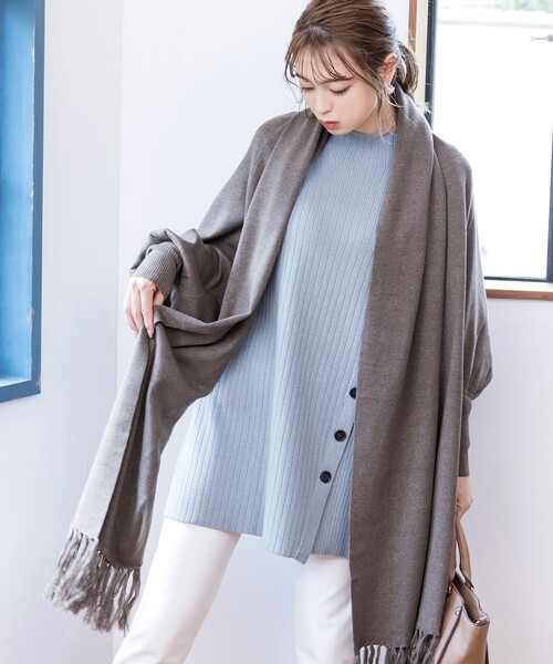 「Tiaclasse」 長袖ニット M ワインレッド レディース_画像9