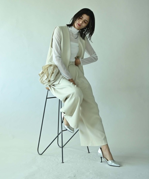 RAW FUDGE（ローファッジ） ベスト ジレ アシメモチーフ付きミドル丈