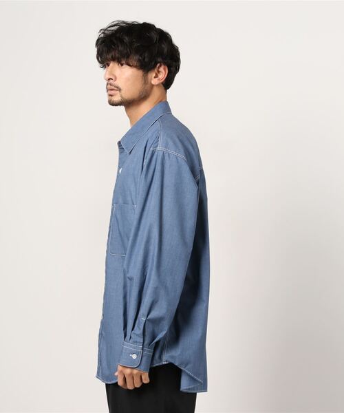「Steven Alan」 長袖シャツ LARGE グレー メンズ_画像4