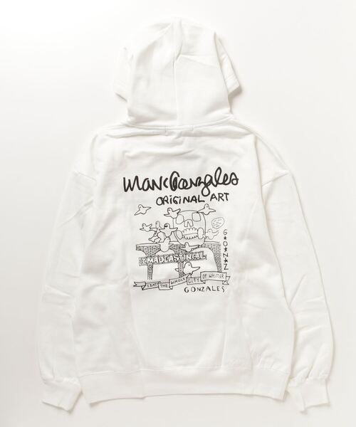 「Mark Gonzales」 プルオーバーパーカー M ブラック メンズ_画像3