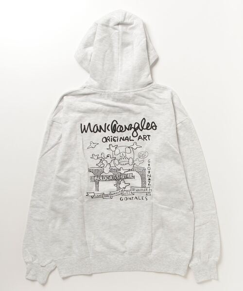 「Mark Gonzales」 プルオーバーパーカー M ブラック メンズ_画像6
