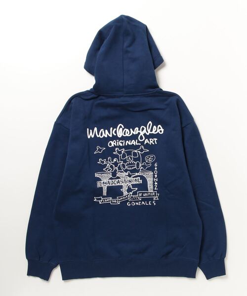 「Mark Gonzales」 プルオーバーパーカー M ブラック メンズ_画像8