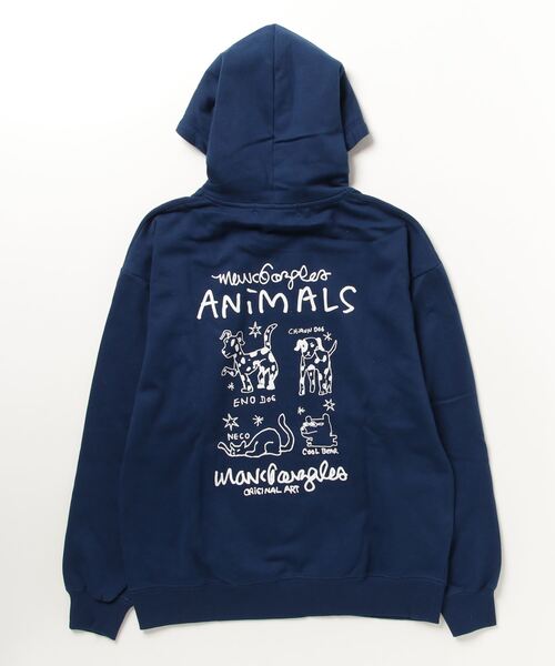 「Mark Gonzales」 プルオーバーパーカー M ブラック メンズ_画像9