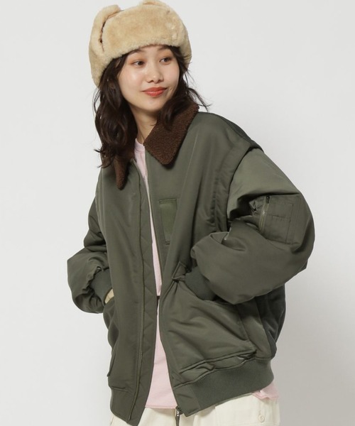 niko and…（ニコアンド） ブルゾン FREE カーキ レディース : ZOZOTOWN