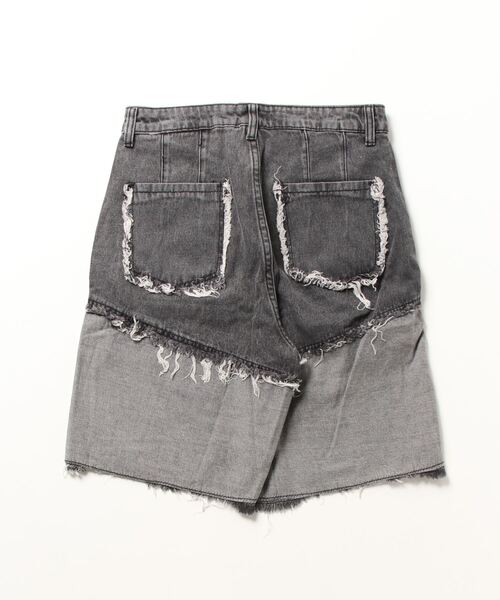 「A‘gem 9」 「extreme cause」デニムハーフパンツ M ブラック レディース_画像2