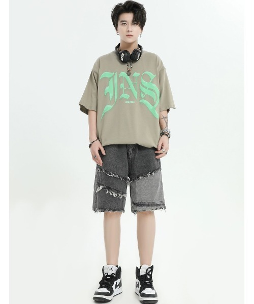 「A‘gem 9」 「extreme cause」デニムハーフパンツ M ブラック レディース_画像5