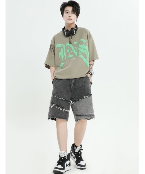 「A‘gem 9」 「extreme cause」デニムハーフパンツ M ブラック レディース_画像9