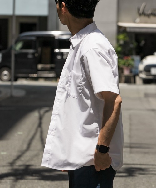 「URBAN RESEARCH ROSSO MEN」 半袖シャツ MEDIUM カーキ メンズ_画像4