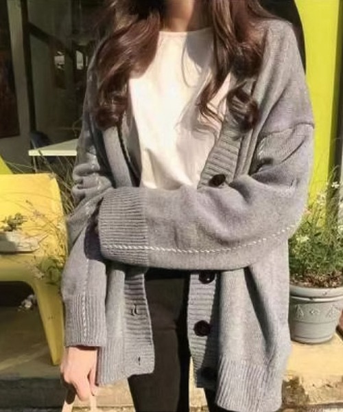 「Ulysses」 「Girly Doll」ニットカーディガン F グレー レディース_画像5