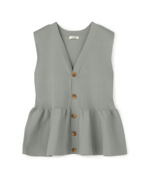 MACPHEE（マカフィー） ニットベスト S グレー レディース : ZOZOTOWN