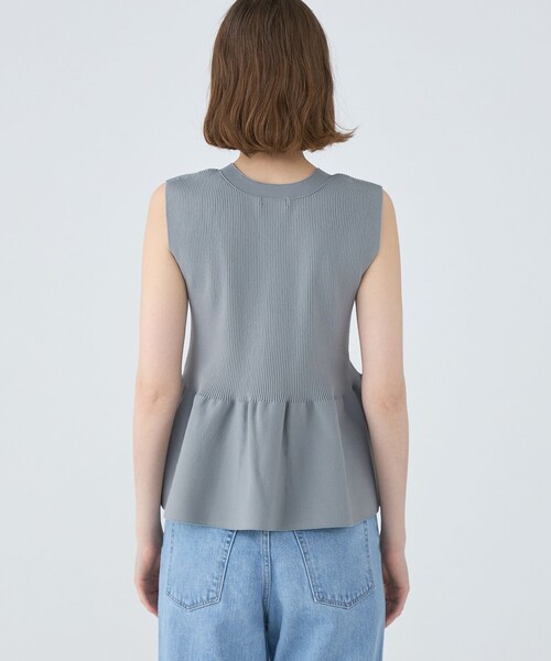 MACPHEE（マカフィー） ニットベスト S グレー レディース : ZOZOTOWN