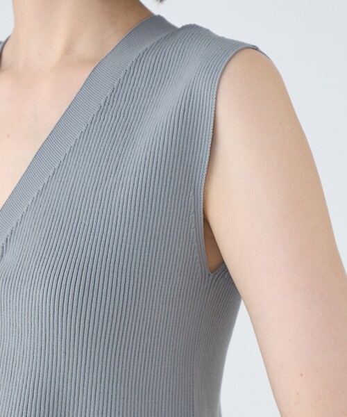 MACPHEE（マカフィー） ニットベスト S グレー レディース : ZOZOTOWN