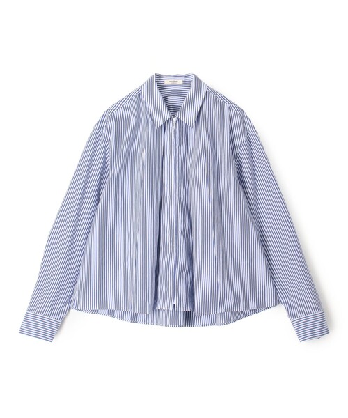 新品★ コットン ストライプ 長袖 シャツ ブルー ホワイト MACPHEE MACPHEE（マカフィー） ブラウス シャツ コットンタイプライター