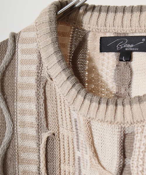 「FUNALIVE」 長袖ニット M ブルー メンズ_画像2