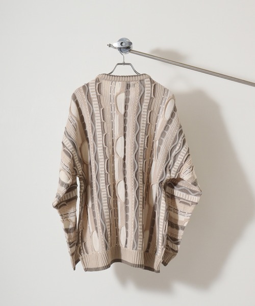 「FUNALIVE」 長袖ニット M ブルー メンズ_画像3