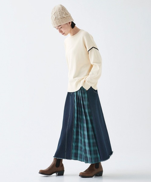 「Sunny clouds」 長袖ニット LARGE グリーン レディース_画像9