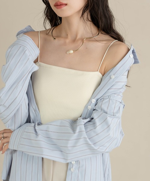 hinari（ヒナリ） カップ付き キャミソール カップ付きリブキャミ