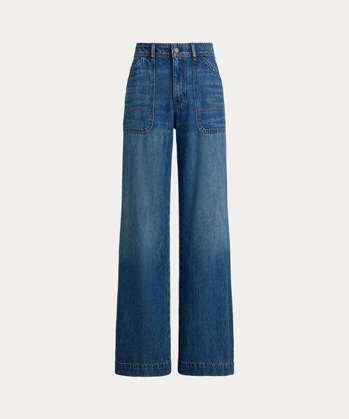 ラルフローレン デニム ワイドパンツ 34インチ 新品未使用品 トレンドです！ LAUREN RALPH LAUREN（ローレン ラルフローレン） ジーンズ デニム