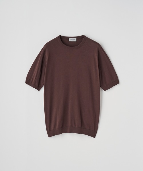 セーター ニット 半袖コットンニットＴシャツ メンズの画像