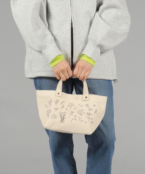 ちっこページ studio CLIP（スタディオクリップ） トートバッグ フラワー刺繍ランチ