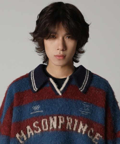 「MASONPRINCE」 長袖ニット X-LARGE レッド系その他 メンズ_5
