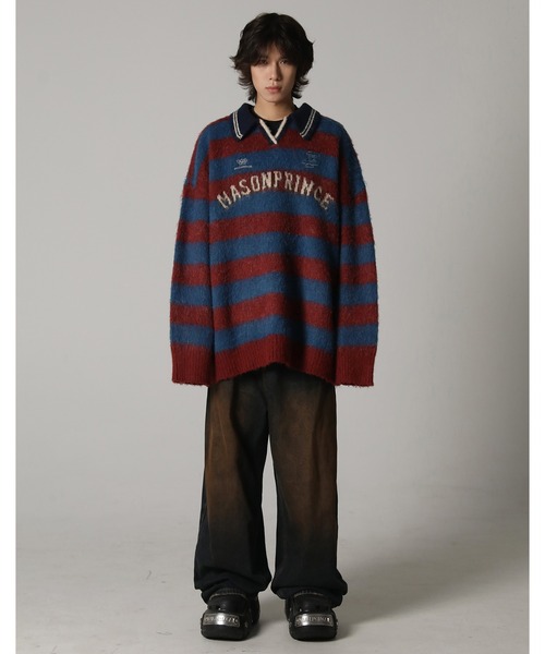「MASONPRINCE」 長袖ニット X-LARGE レッド系その他 メンズ_6