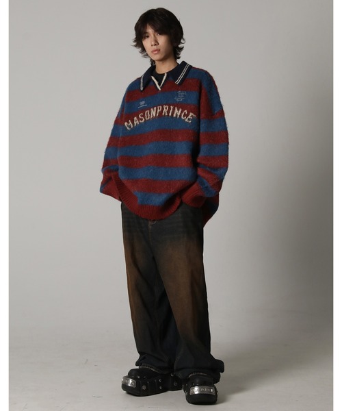 「MASONPRINCE」 長袖ニット X-LARGE レッド系その他 メンズ_7
