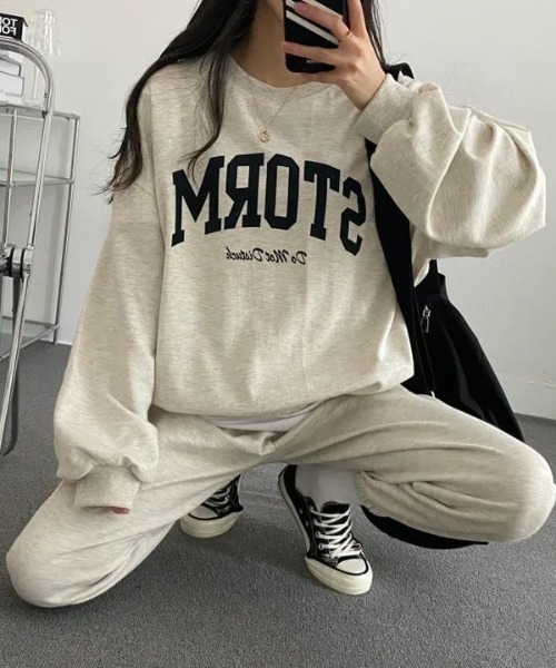 「SHEENA」 セットアップ M ネイビー レディース_画像5