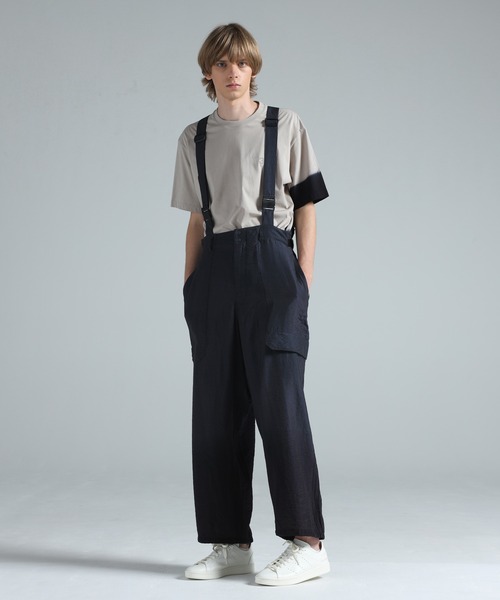 Y-3 パンツ CRINKLE VISCOSE SUSPENDER PANTS メンズ レディース