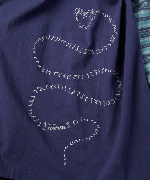 YESEYESEE（イエスアイシー） tシャツ Y.E.S Jacquard Stripe Layerd L