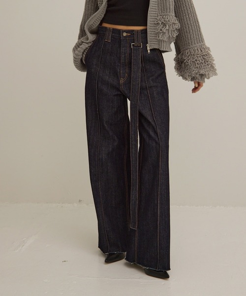 「MIELI INVARIANT」 デニムパンツ X-SMALL インディゴブルー レディース