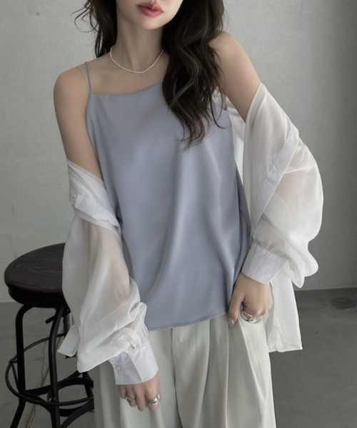 TREOVER キャミソール 上品なツヤ感のサテンキャミソール : ZOZOTOWN