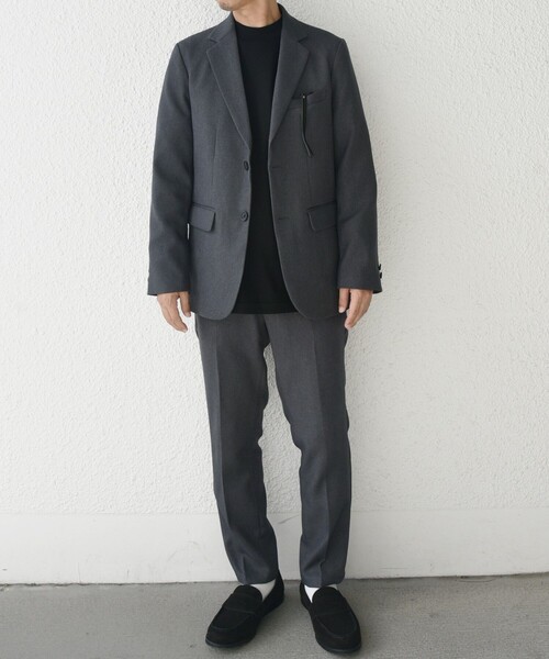 「SHIPS any」 セットアップ MEDIUM ブラック メンズ
