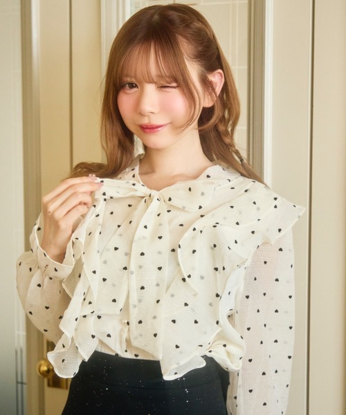 TITTY＆CO.（ティティーアンドコー） ブラウス シャツ ドットフリル