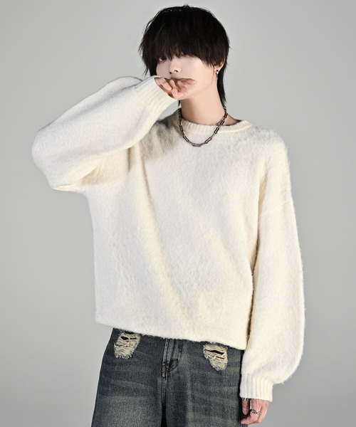 「ADRER」 長袖ニット SMALL ブルー メンズ_画像3