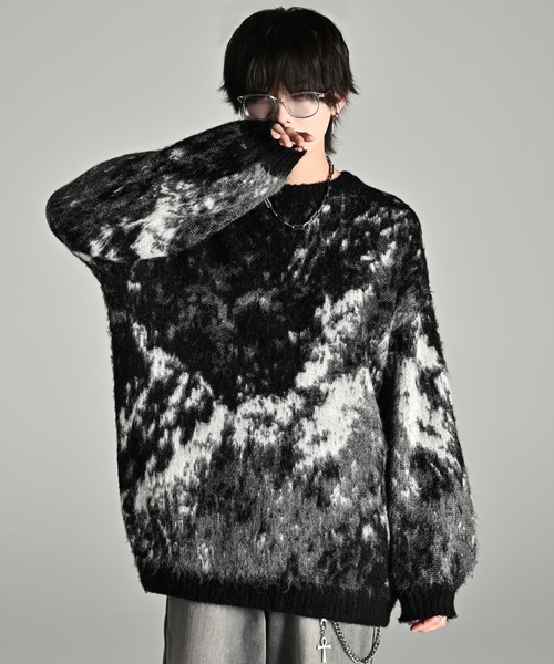 「ADRER」 長袖ニット SMALL ブルー メンズ_画像4