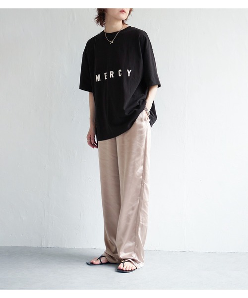 「notch.」 イージーパンツ M ライトグレー レディース_画像4