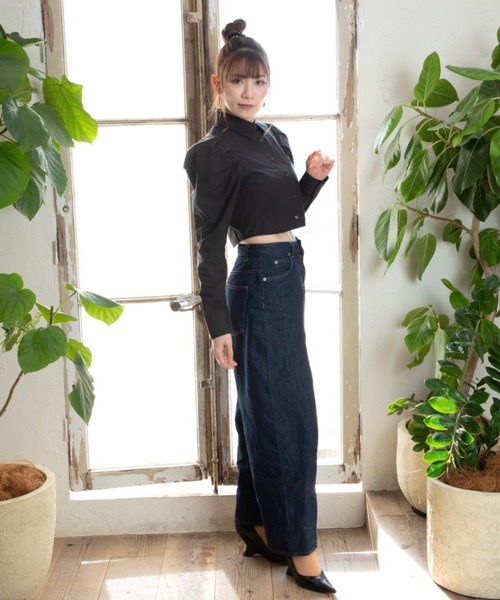 「L.H.P」 長袖シャツ M ブラック レディース_画像3