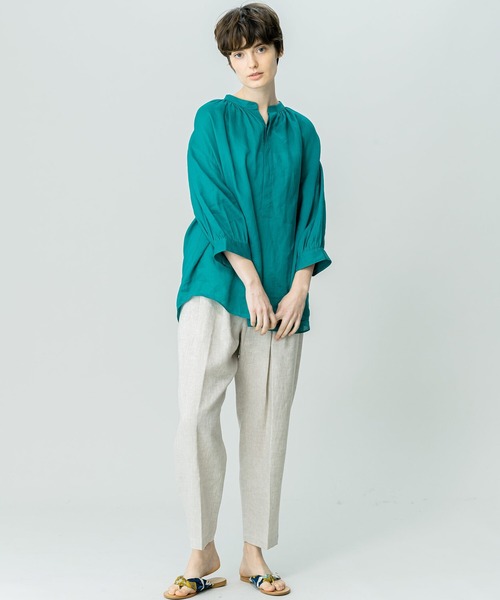 「LE GLAZIK」 7分袖ブラウス 36 ベージュ レディース_画像3