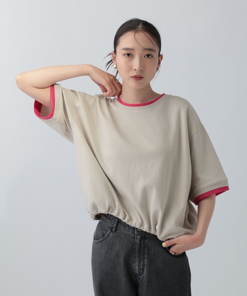 LEPSIM（レプシィム） tシャツ 半袖 配色リブプルオーバーSS 687249