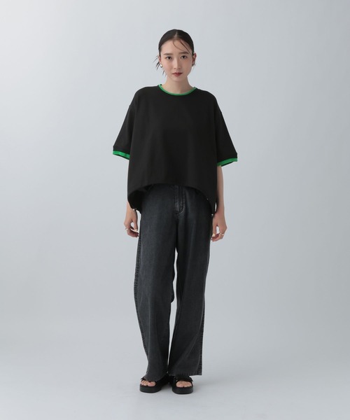 レプシム　半袖　３枚　新品　フリーサイズ LEPSIM（レプシィム） tシャツ 半袖 配色リブプルオーバーSS 687249