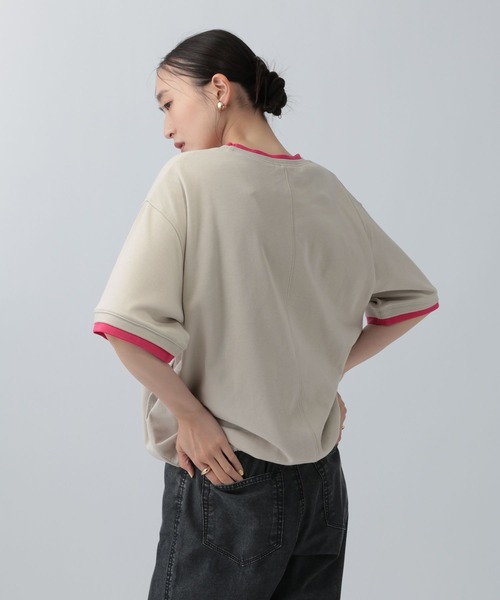 LEPSIM（レプシィム） tシャツ 半袖 配色リブプルオーバーSS 687249