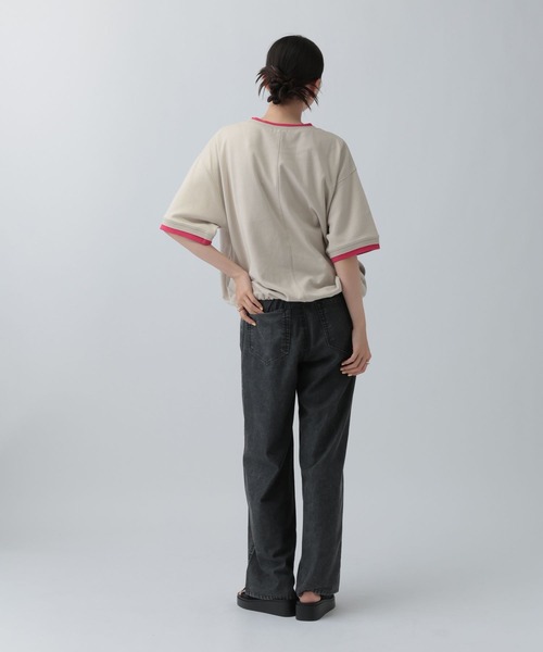 LEPSIM（レプシィム） tシャツ 半袖 配色リブプルオーバーSS 687249 