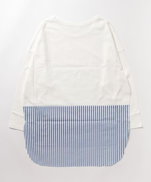 「DouDou」 長袖カットソー FREE ネイビー レディース_画像4